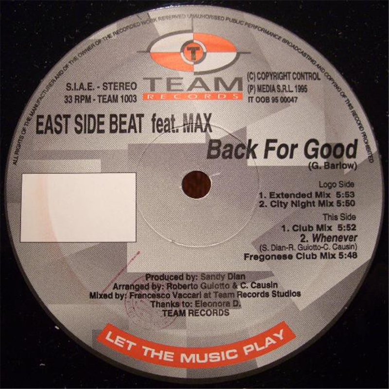 Back For Good - East Side Beat