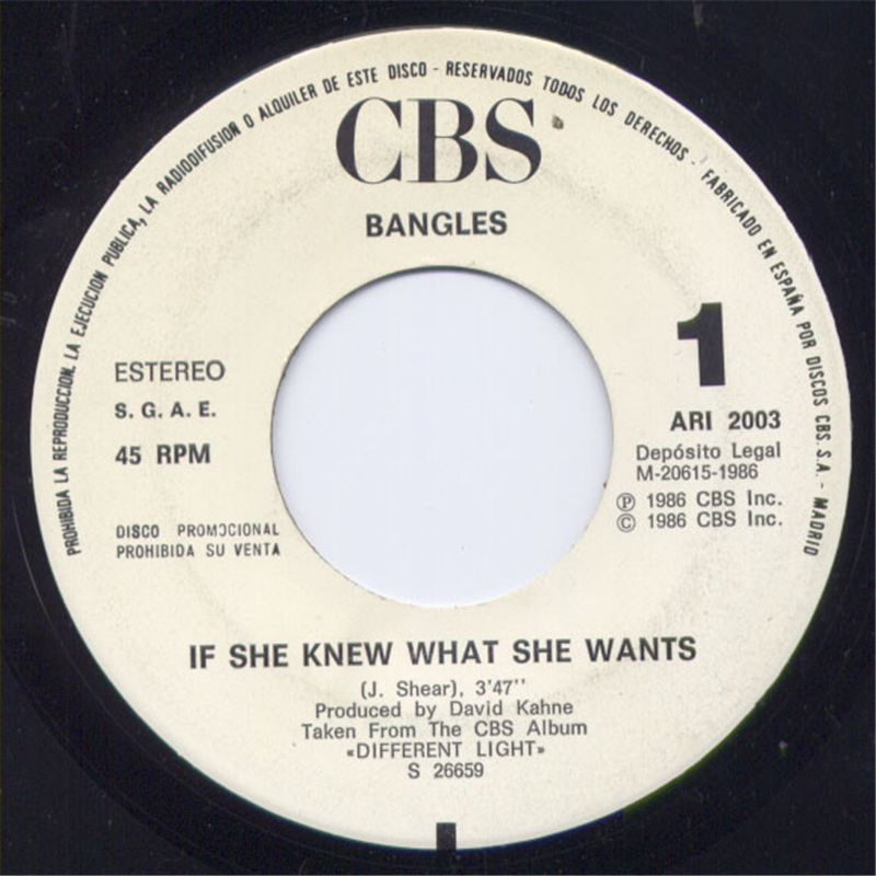 If she knew what she wants - Bangles